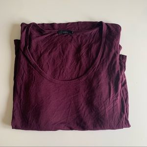Aritzia Talula Burgundy Long Sleeve T-shirt